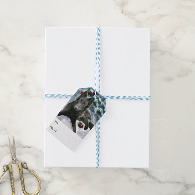 Belgiska fårhundsJuletiketter Presentetikett (Med Snöre)