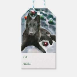 Belgiska fårhundsJuletiketter Presentetikett