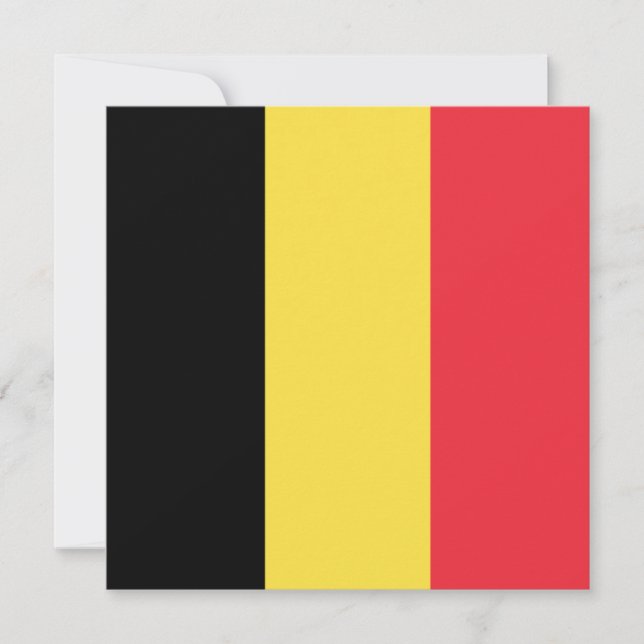 Belgiska Flagga (Belgien) Kort (Framsida)