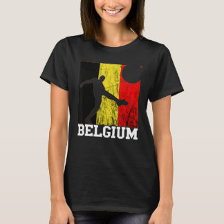 Belgiska Flagga belgiska fotbollsspelaren Belgique T Shirt