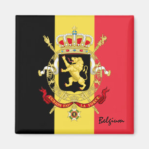 Belgiska flagga & belgiska resor, helgdag/sport magnet
