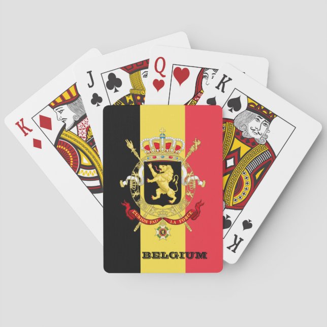 Belgiska Flagga, belgiska spelkort (Baksidan)