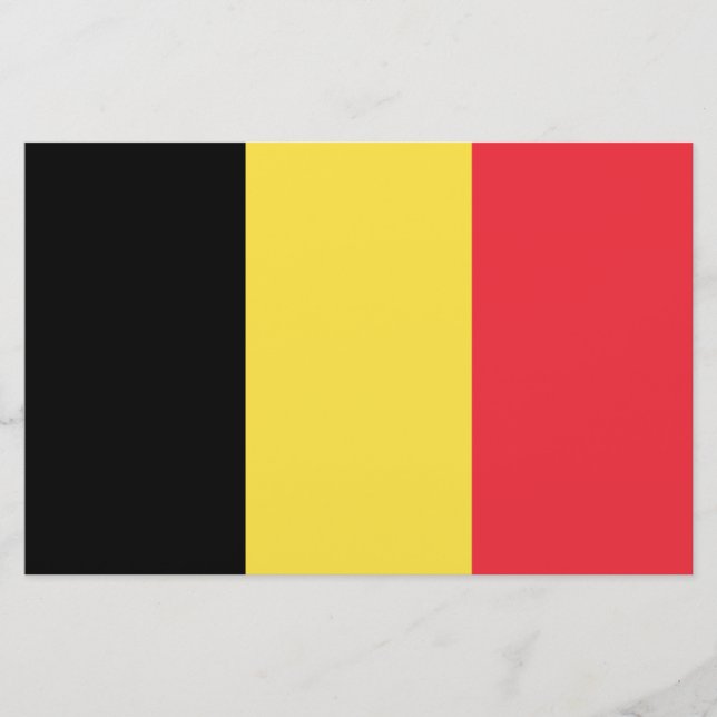 Belgiska Flagga Brevpapper (Framsida)