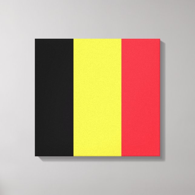 Belgiska Flagga Canvastryck (Framsida)