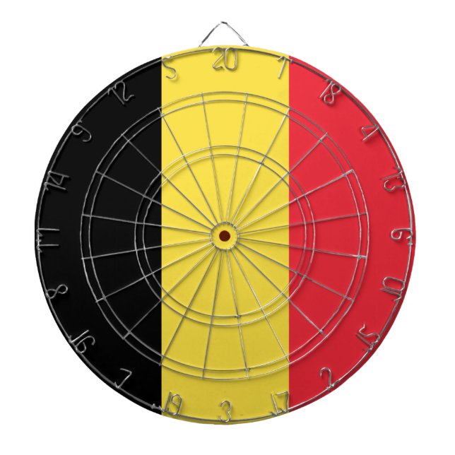 Belgiska Flagga Darttavla (Framsidan)