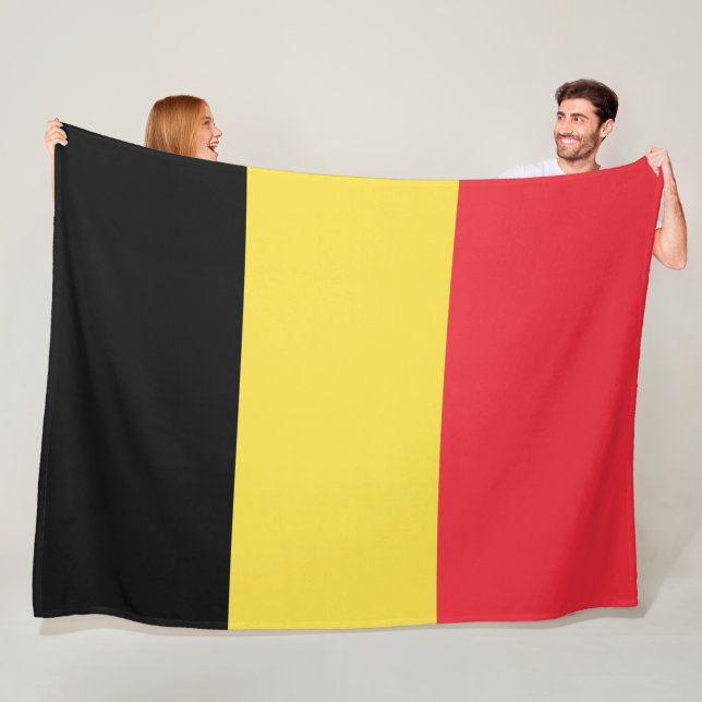 Belgiska Flagga Fleecefilt (På plats)