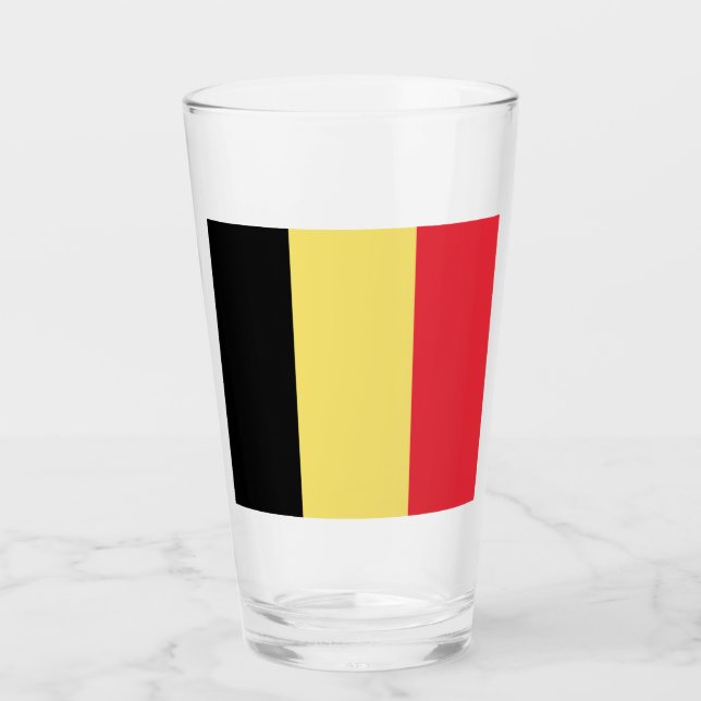 Belgiska Flagga Glaskopp (Framsida)