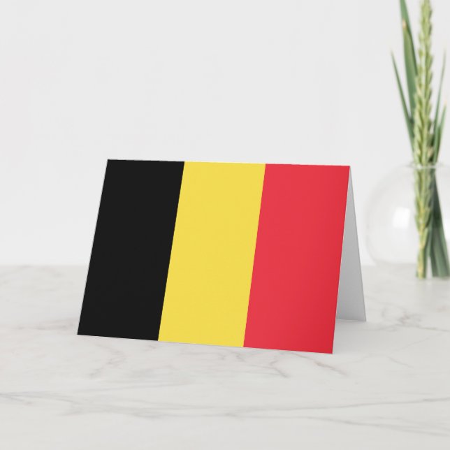 Belgiska Flagga Kort (Framsida)