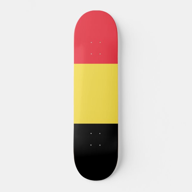 Belgiska Flagga Mini Skateboard Bräda 18,5 Cm (Framsida)