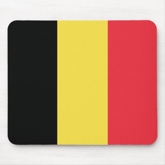 Belgiska Flagga Musmatta (Framsidan)