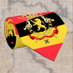 Belgiska Flagga och företaget Belgien, resor/sport Slips