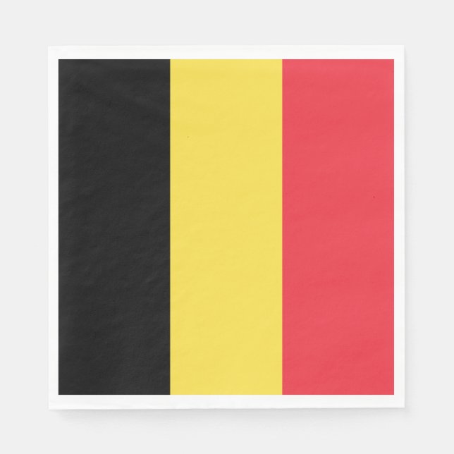 Belgiska Flagga Pappersservett (Framsidan)