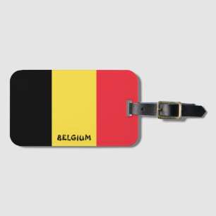 Belgiska Flagga Patriotic Bagagebricka