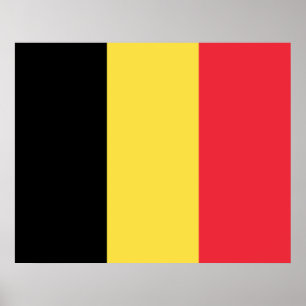 Belgiska Flagga Poster