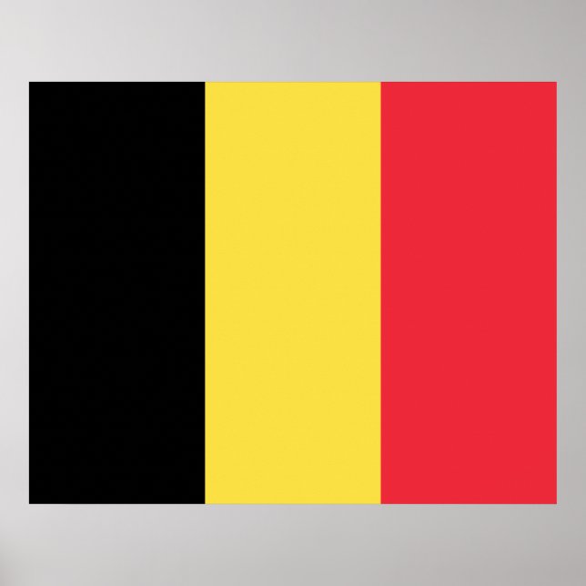 Belgiska Flagga Poster (Framsidan)