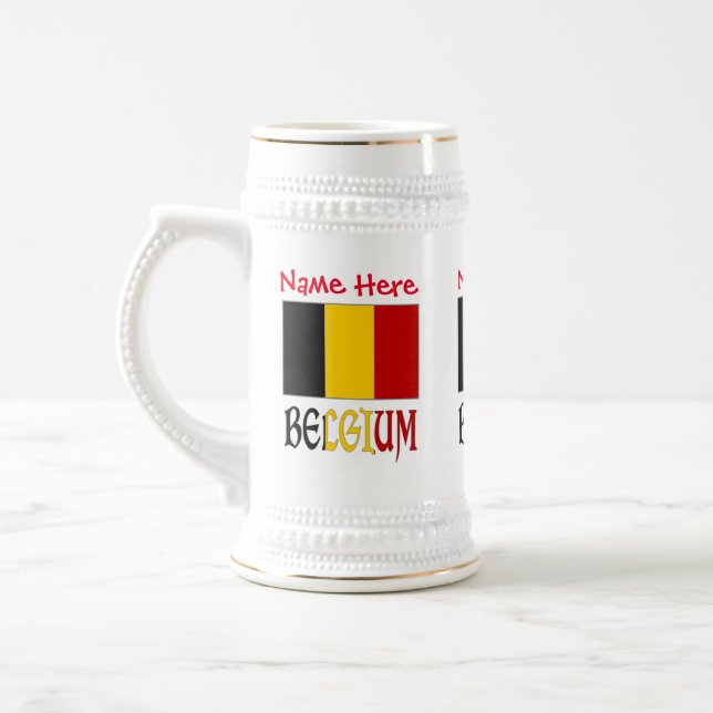 Belgiska Flagga Red Personalization Sejdel (Vänster)