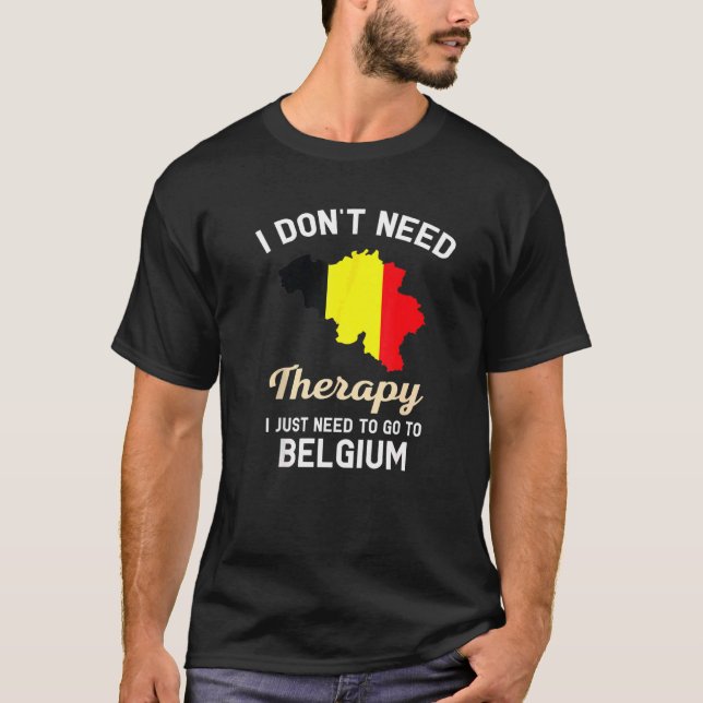 Belgiska Flagga-resevattning T Shirt (Framsida)