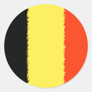 Belgiska Flagga Runt Klistermärke