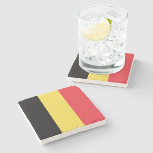Belgiska Flagga Stenunderlägg