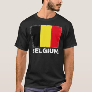 Belgiska Flagga Support Belgiska People Women Mana T Shirt