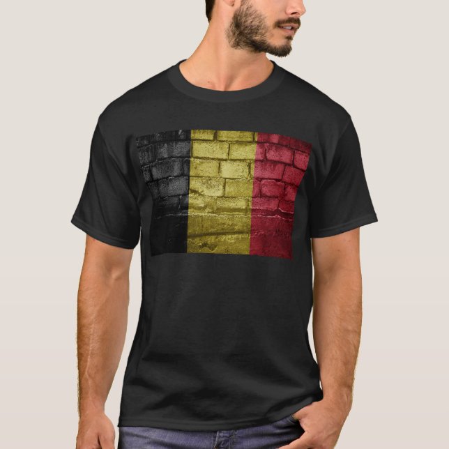 Belgiska flagga t shirt (Framsida)