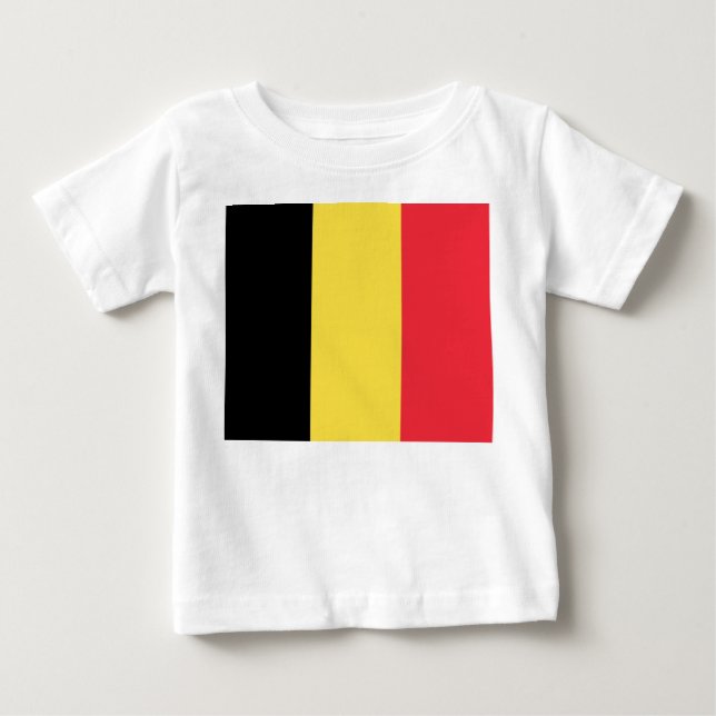 Belgiska Flagga T Shirt (Framsida)