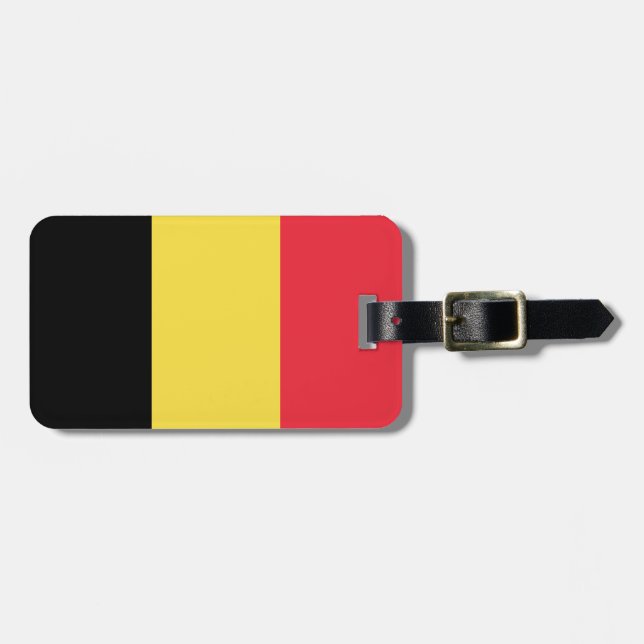 Belgiska flaggan bagagebricka (Horisontell Framsida)