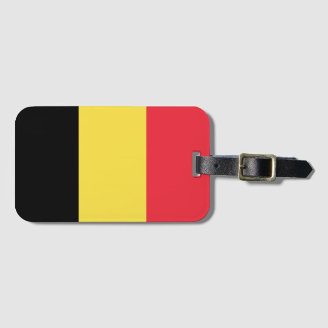 Belgiska flaggan bagagebricka (Framsida horisontal)
