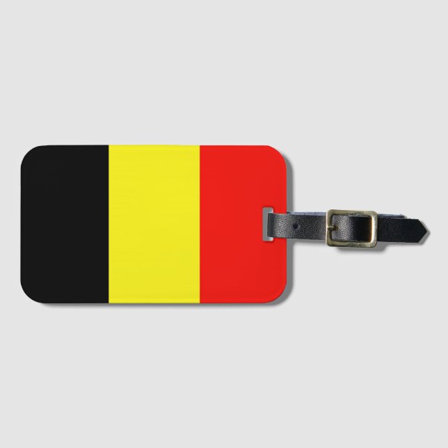 Belgiska flaggan bagagebricka (Framsida horisontal)