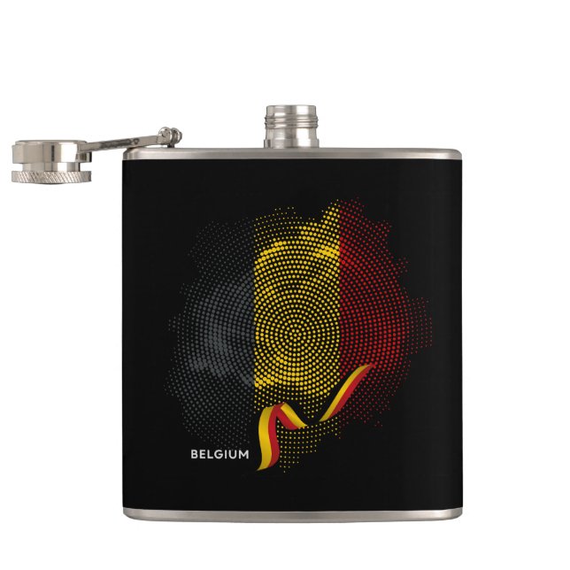 Belgiska flaggan fickplunta (Öppnad)