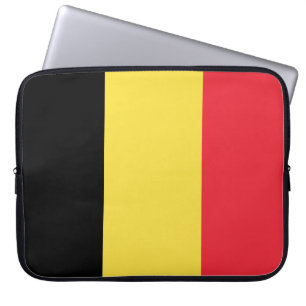 Belgiska flaggan laptop fodral