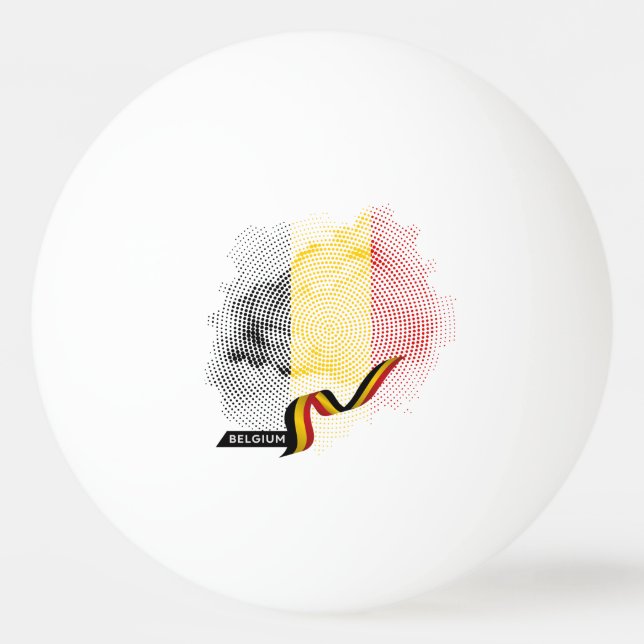 Belgiska flaggan pingisboll (Framsidan)