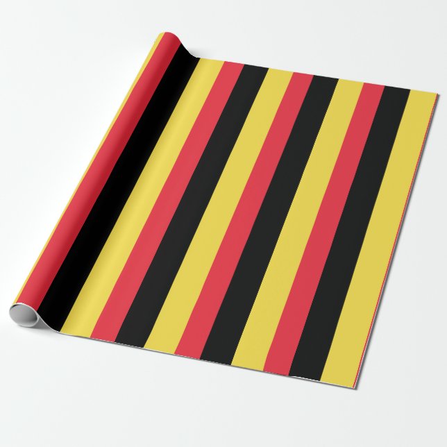 Belgiska flaggan presentpapper (Utrullad)