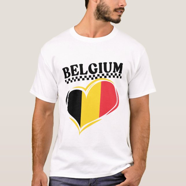 Belgiska flaggan t shirt (Framsida)