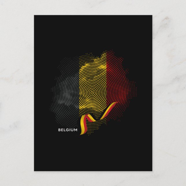 Belgiska flaggan vykort (Framsida)