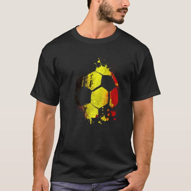 Belgiska fotbollsarenan Graphic Belgium Flagga Spo T Shirt (Framsida)