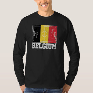 Belgiska fotbollsförbundet Fält Land Flagga Belgis T Shirt