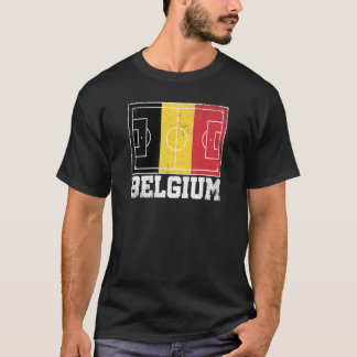 Belgiska fotbollsförbundet Fält Land Flagga Belgis T Shirt