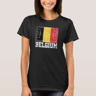 Belgiska fotbollsförbundet Fält Land Flagga Belgis T Shirt