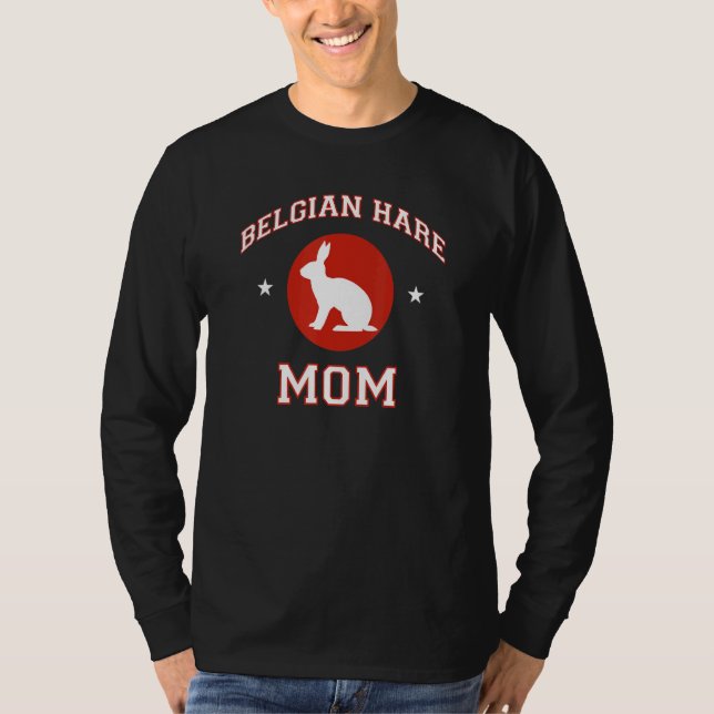Belgiska Hare Rabbit Mamma T Shirt (Framsida)