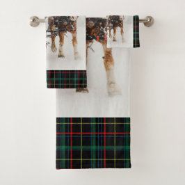 Belgiska Horse Team Wintery-julscenen