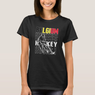 Belgiska ishockeyfans stolta på belgiska hockeylag t shirt