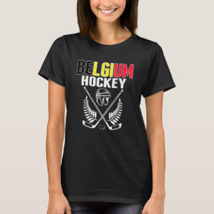 Belgiska ishockeyfans stolta på belgiska hockeylag t shirt