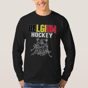 Belgiska ishockeyfans stolta på belgiska hockeylag t shirt