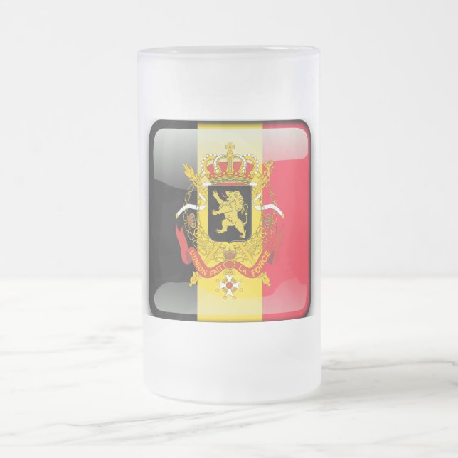 Belgiska Jacka av arm Frostat Ölglas (Center)