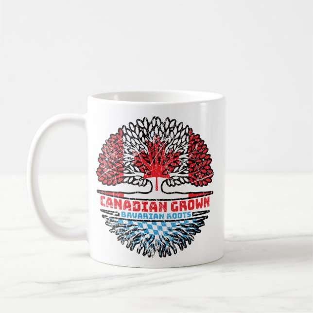 Belgiska kanadensiska kanadensiska Träd Roots Flag Kaffemugg (Vänster)