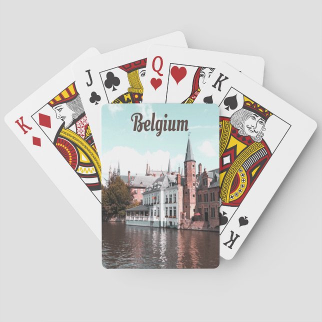 Belgiska kanalen Bryssel Casinokort (Baksidan)