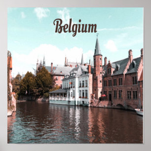 Belgiska kanalen Bryssel Poster