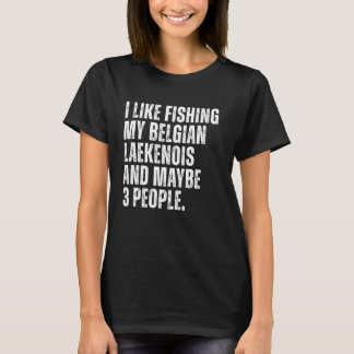 Belgiska Laekenois Hundägare Fishing Älskare Funny T Shirt