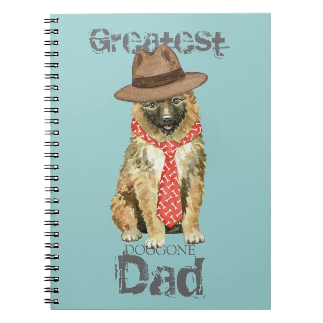 Belgiska Laekenois Pappa Anteckningsbok Med Spiral (Framsidan)